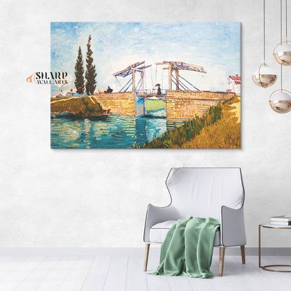 Vincent van Gogh Langlois Bridge at Arles Canvas Wall Art