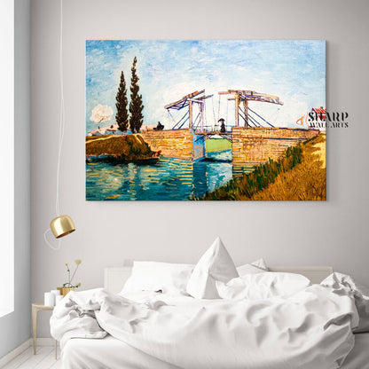 Vincent van Gogh Langlois Bridge at Arles Canvas Wall Art