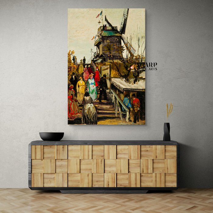 Vincent van Gogh Le Moulin De Blute-Fin Canvas Wall Art