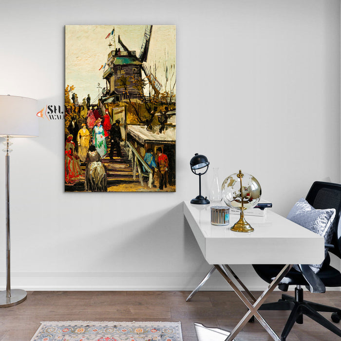Vincent van Gogh Le Moulin De Blute-Fin Canvas Wall Art