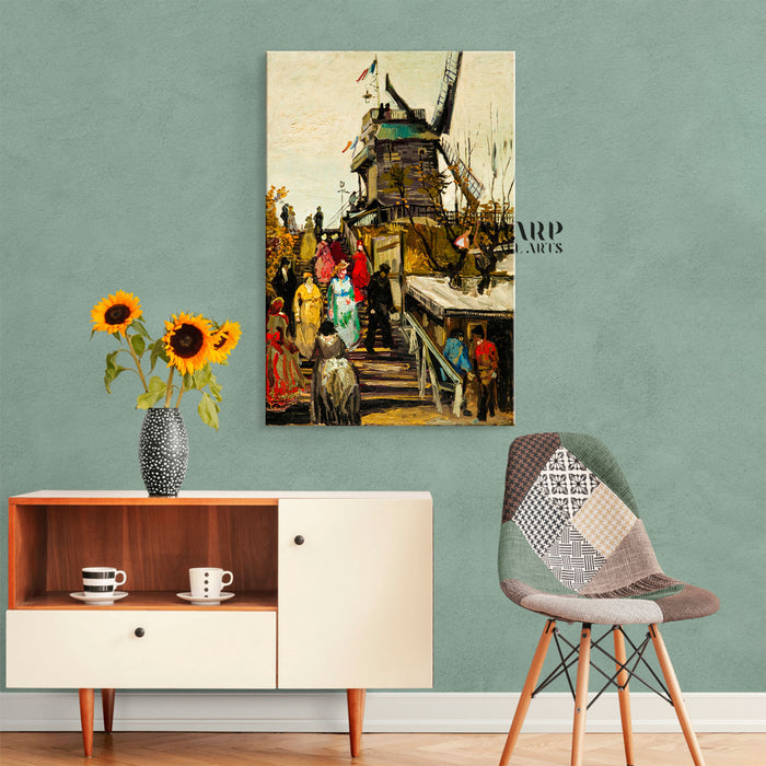 Vincent van Gogh Le Moulin De Blute-Fin Canvas Wall Art