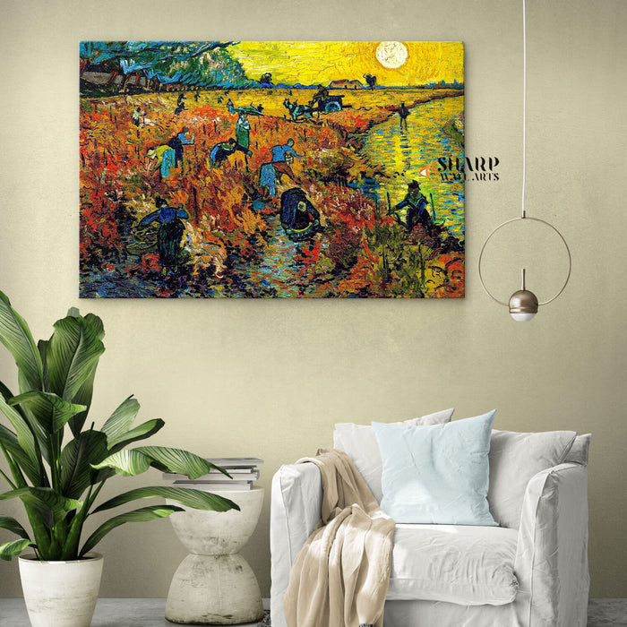 Vincent van Gogh Red Vineyards At Arles Canvas Wall Art