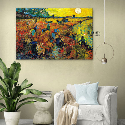 Vincent van Gogh Red Vineyards At Arles Canvas Wall Art