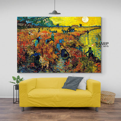 Vincent van Gogh Red Vineyards At Arles Canvas Wall Art