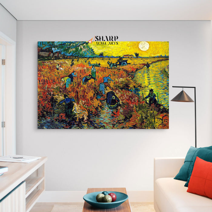 Vincent van Gogh Red Vineyards At Arles Canvas Wall Art