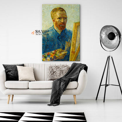 Vincent van Gogh Self-Portrait As A Painter Canvas Wall Art