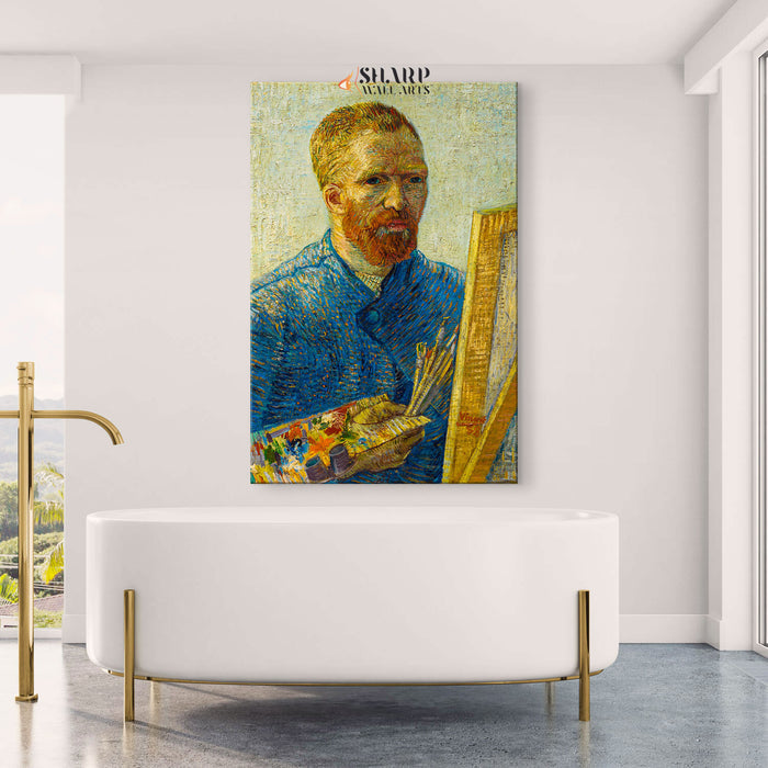 Vincent van Gogh Self-Portrait As A Painter Canvas Wall Art