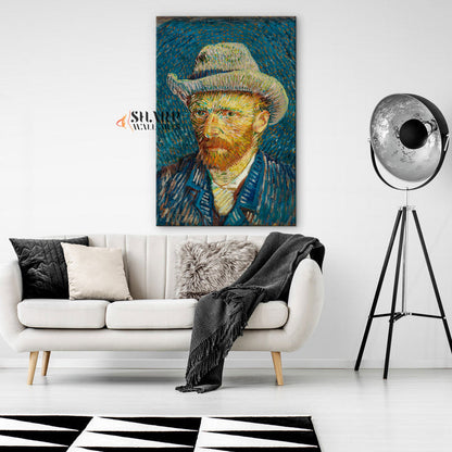Vincent van Gogh Self-Portrait With Grey Felt Hat Canvas Wall Art