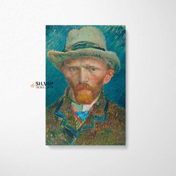 Vincent van Gogh Self-Portrait With Grey Hat Canvas Wall Art