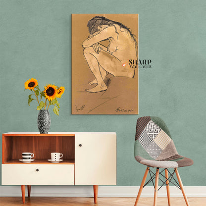 Vincent van Gogh Sorrow Canvas Wall Art