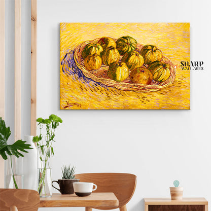 Vincent van Gogh Still Life Basket Of Apples Canvas Wall Art