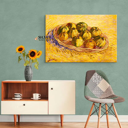 Vincent van Gogh Still Life Basket Of Apples Canvas Wall Art