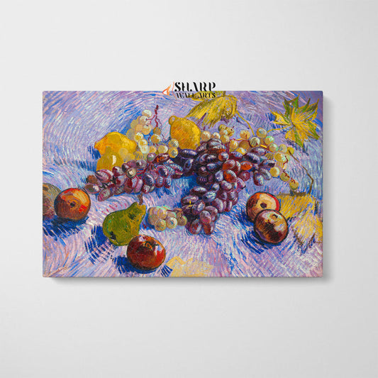 Vincent Van Gogh Still Life With Apples, Pears, Lemons And Grapes Canvas Wall Art