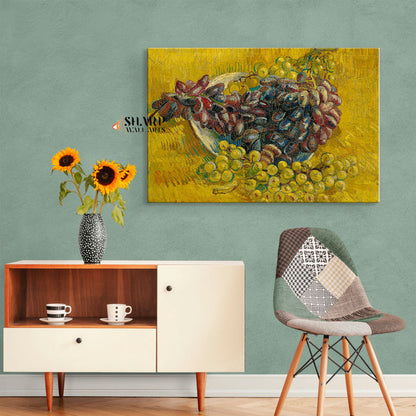 Vincent van Gogh Still Life With Grapes Canvas Wall Art