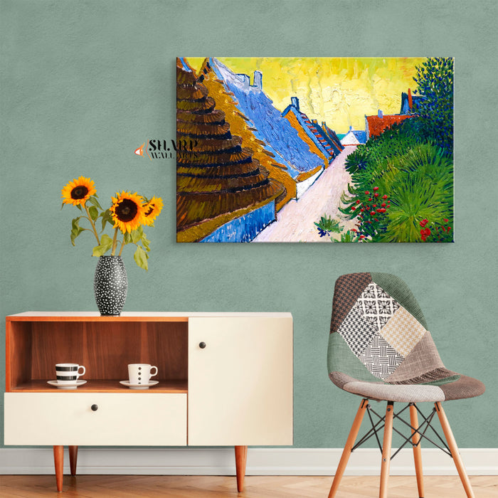 Vincent Van Gogh Street In Saintes Maries Canvas Wall Art
