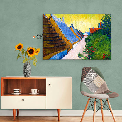 Vincent Van Gogh Street In Saintes Maries Canvas Wall Art