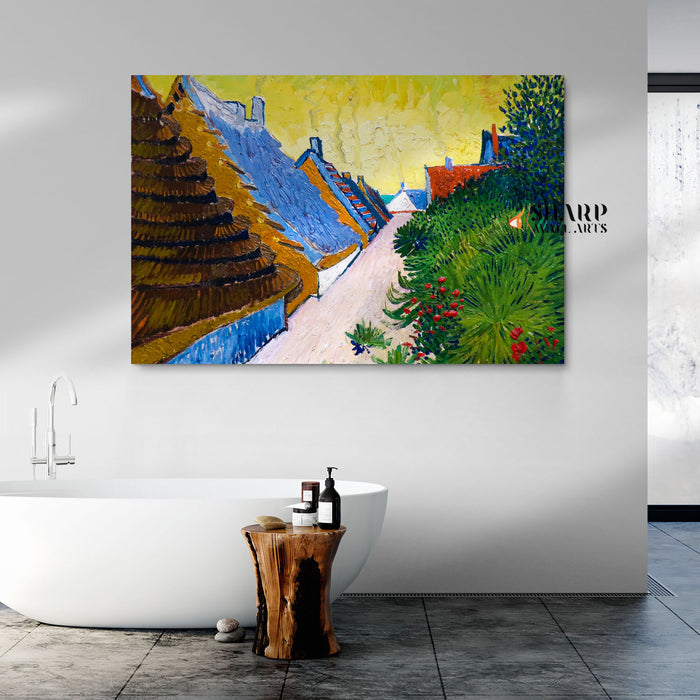 Vincent Van Gogh Street In Saintes Maries Canvas Wall Art