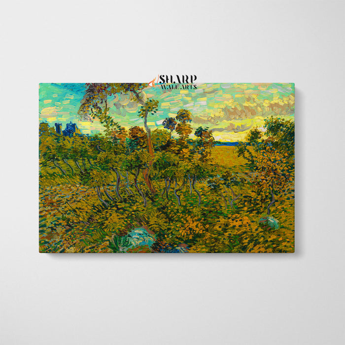 Vincent van Gogh Sunset At Montmajour Canvas Wall Art