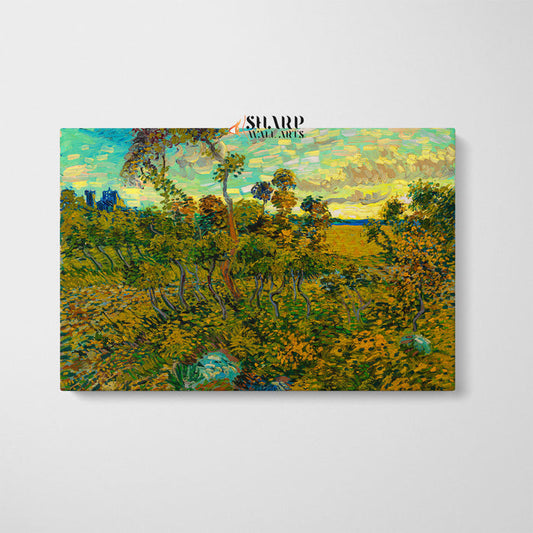 Vincent van Gogh Sunset At Montmajour Canvas Wall Art