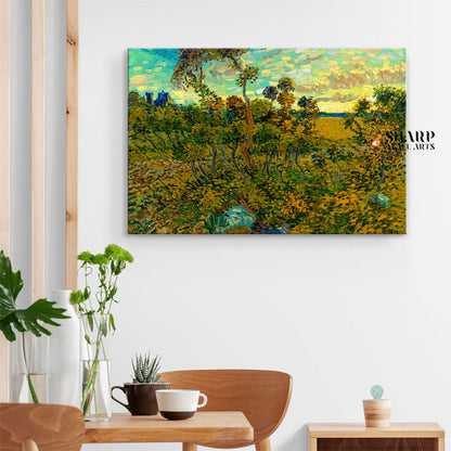 Vincent van Gogh Sunset At Montmajour Canvas Wall Art