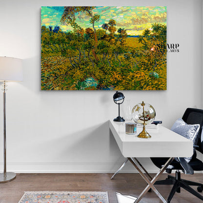 Vincent van Gogh Sunset At Montmajour Canvas Wall Art