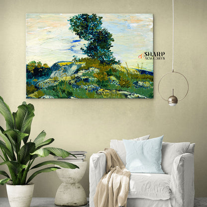 Vincent van Gogh The Rocks Canvas Wall Art