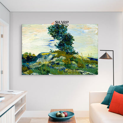 Vincent van Gogh The Rocks Canvas Wall Art