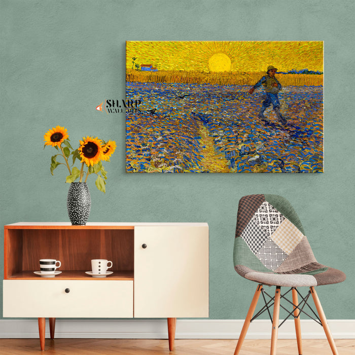 Vincent van Gogh The Sower Canvas Wall Art