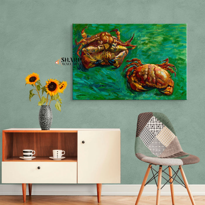 Vincent van Gogh Two Crabs Canvas Wall Art