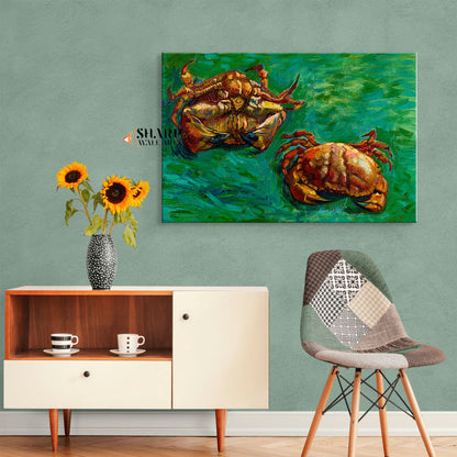 Vincent van Gogh Two Crabs Canvas Wall Art