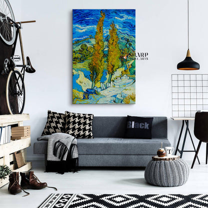 Vincent van Gogh Two Poplars Canvas Wall Art