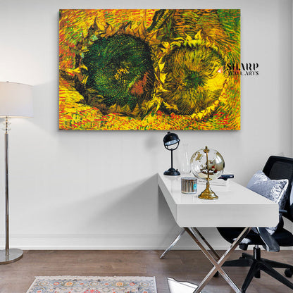 Vincent Van Gogh Two Sunflowers Canvas Wall Art