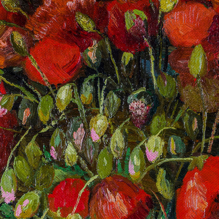 Vincent Van Gogh Vase With Poppies Canvas Wall Art