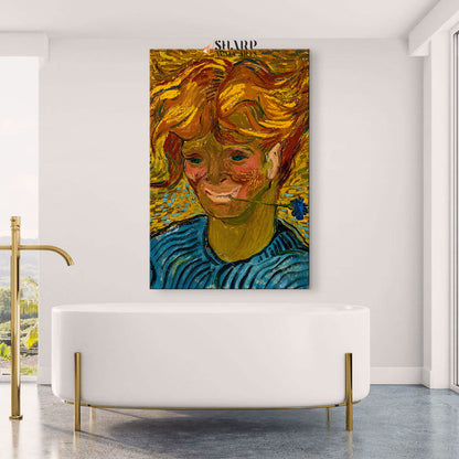 Vincent van Gogh Young Man With Cornflower Canvas Wall Art