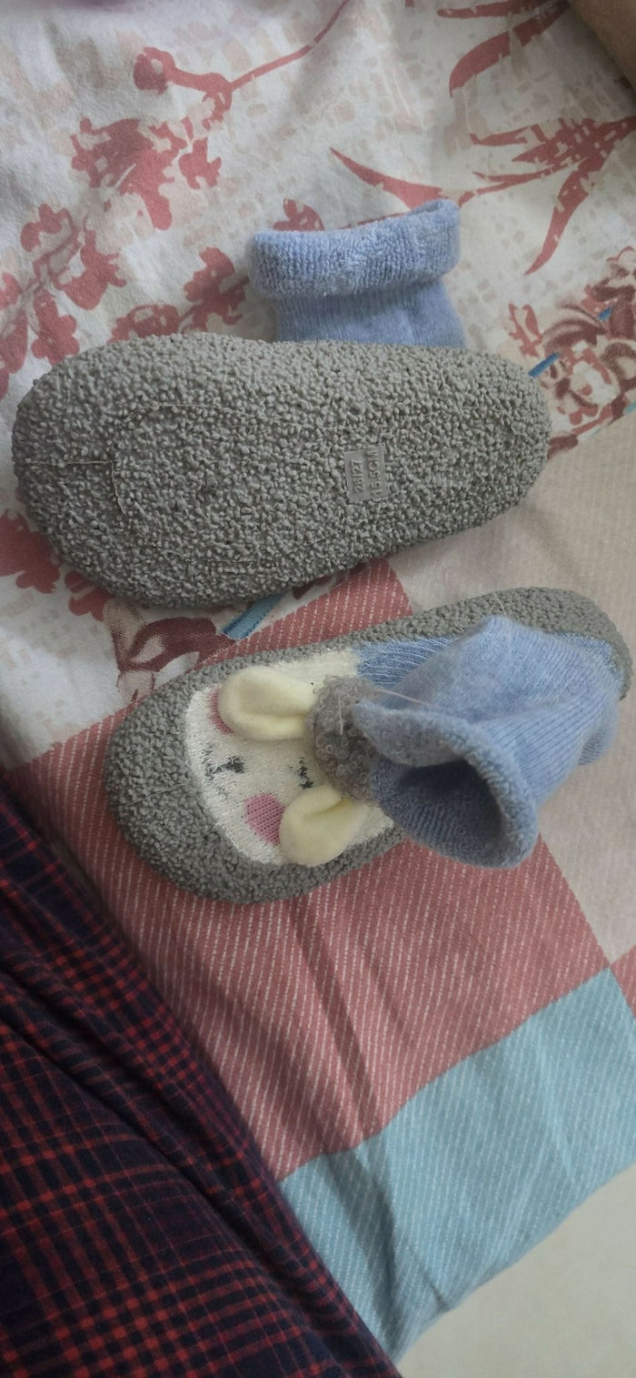 Winter Anti Skid Warm Socks Cum Shoes (Great Grip)