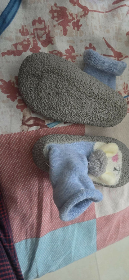 Winter Anti Skid Warm Socks Cum Shoes (Great Grip)