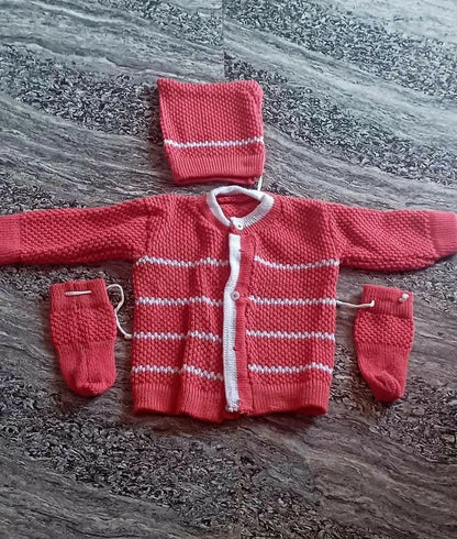 Handmade crochet Winter Suit for babies, offering warmth, comfort, and a stylish, intricate design for chilly weather.