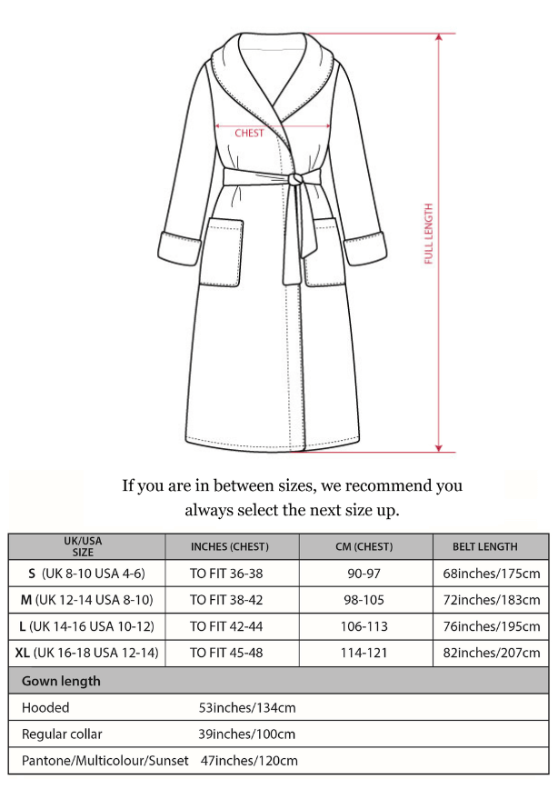 Women's Hooded Dressing Gown - Patchwork