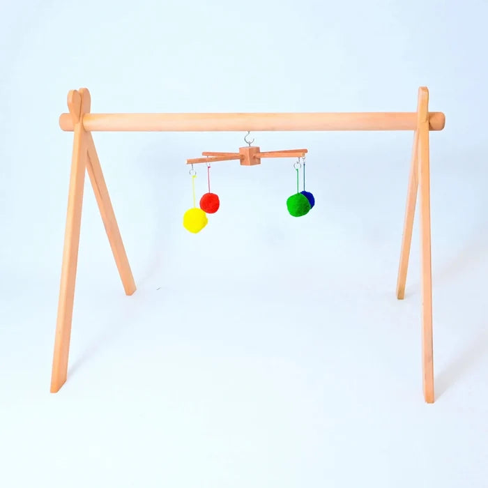 Shop now for the B4BRAIN Activity Gym +3 Mobiles with Hanger for Newborn Baby, offering engaging sensory play and developmental growth in a comfortable, easy-to-clean design!