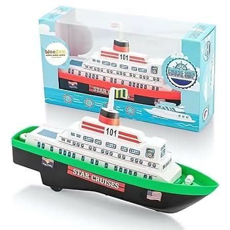 WOOZEE Star Cruise Ship Pull-Back Water Boat Toy for Kids