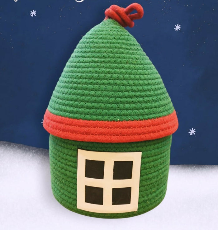Woven Storage Basket with Cap /Christmas Special Baskets