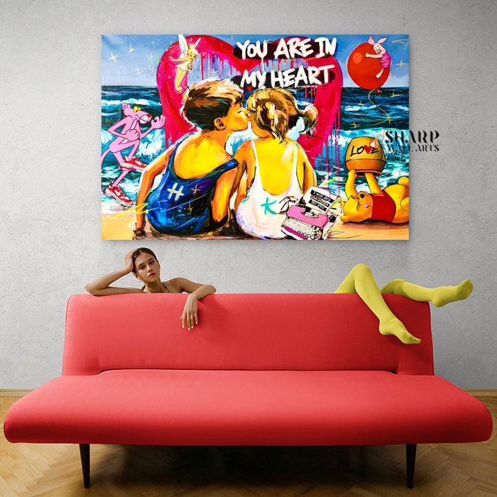 You Are In My Heart Canvas Wall Art