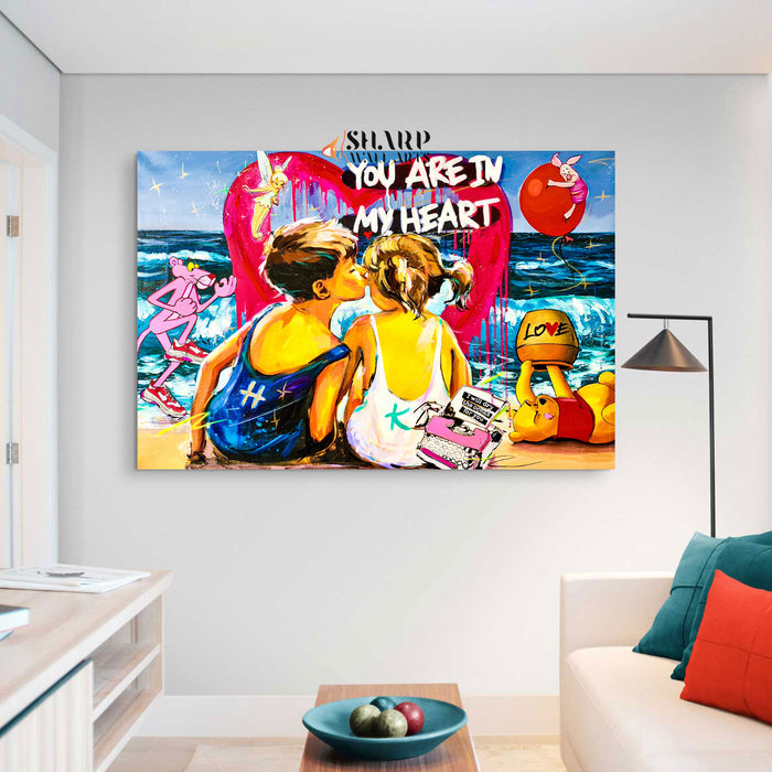 You Are In My Heart Canvas Wall Art