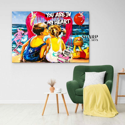 You Are In My Heart Canvas Wall Art