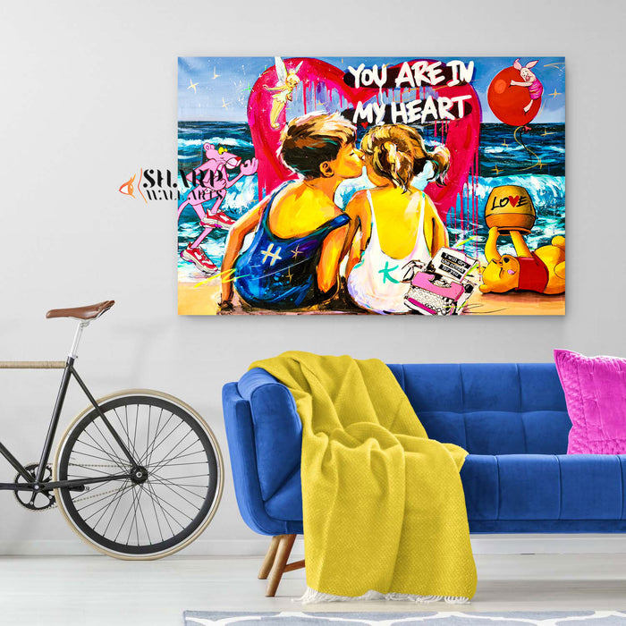You Are In My Heart Canvas Wall Art
