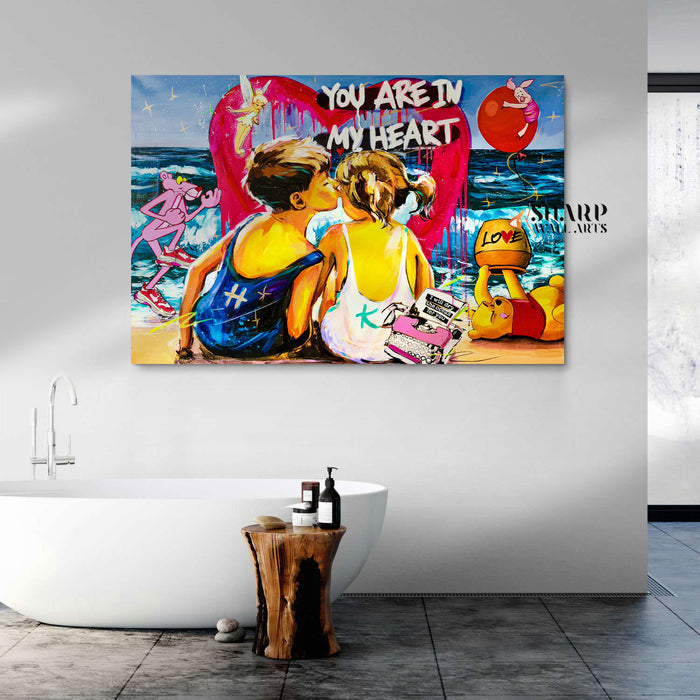 You Are In My Heart Canvas Wall Art