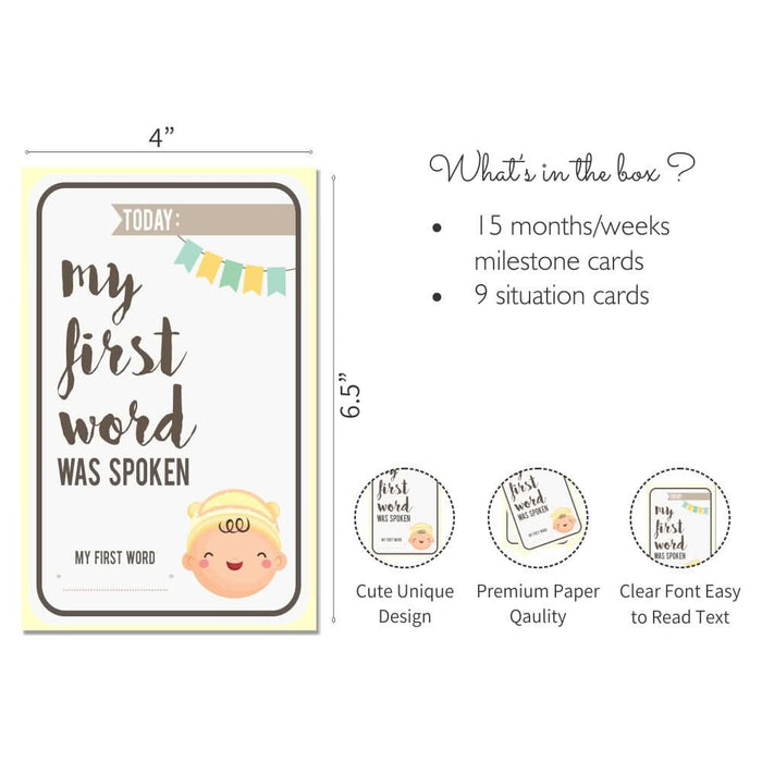 ZOOPLAY Baby Milestones Flashcards -Pack of 24