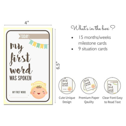 ZOOPLAY Baby Milestones Flashcards -Pack of 24