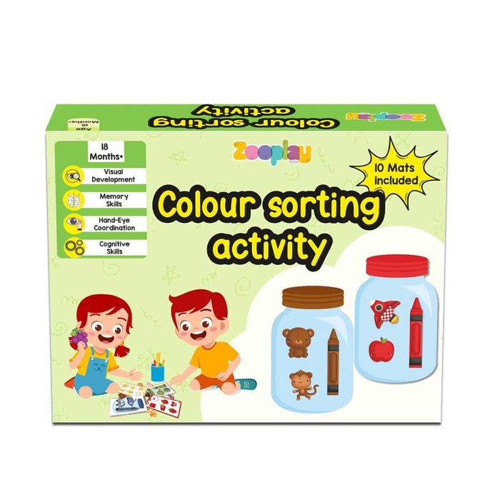 ZOOPLAY Colour Sorting Activity Mats (10 Colours Included)