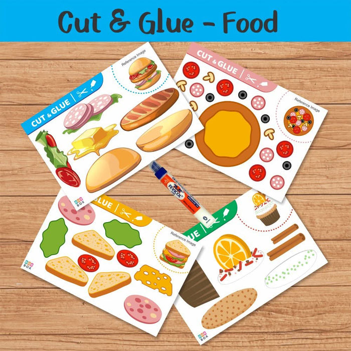 ZOOPLAY Cut & Glue Activity - Food